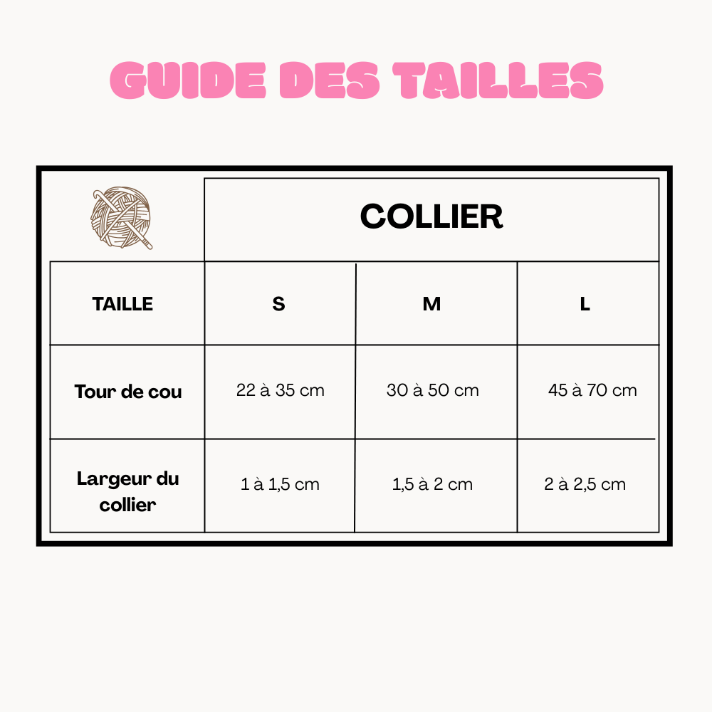 GUIDE DES TAILLES COLLIER